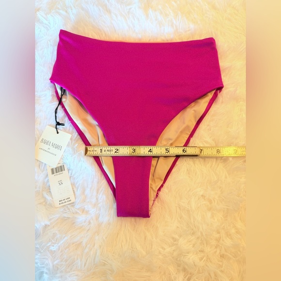 Bahia Maria x Anthropologie High-Waisted Bikini Bottoms | Pink Fuchsia | XS NWT - Picture 8 of 14